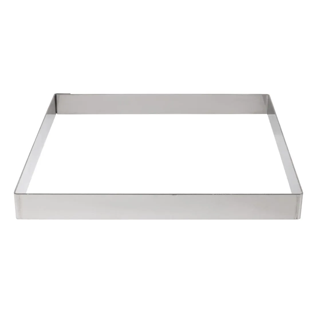 Aro para Tarte Quadrado em Aço Inox - L 200 x P 200mm