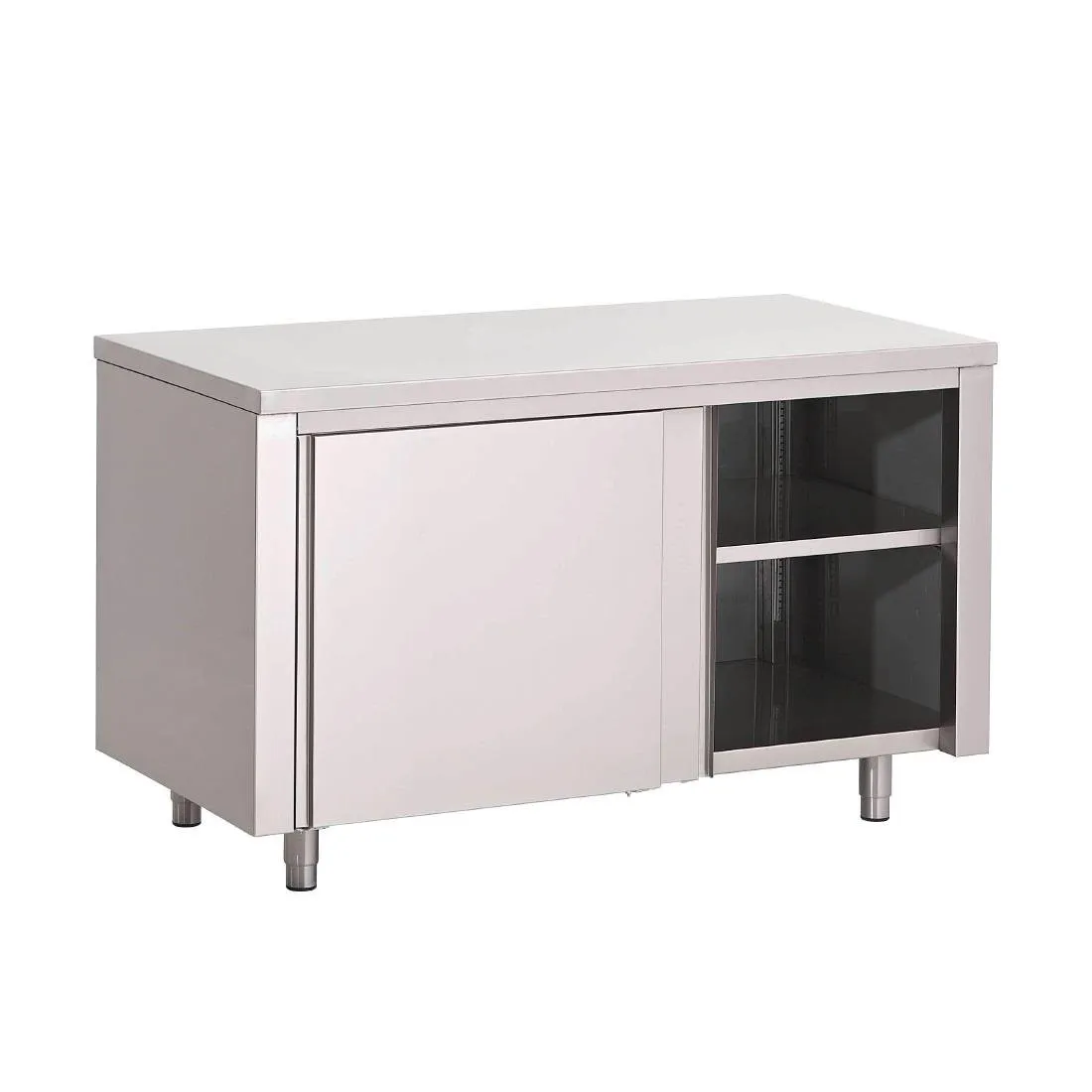 Móvel em inox com portas de correr - L 1400 x P 700 mm