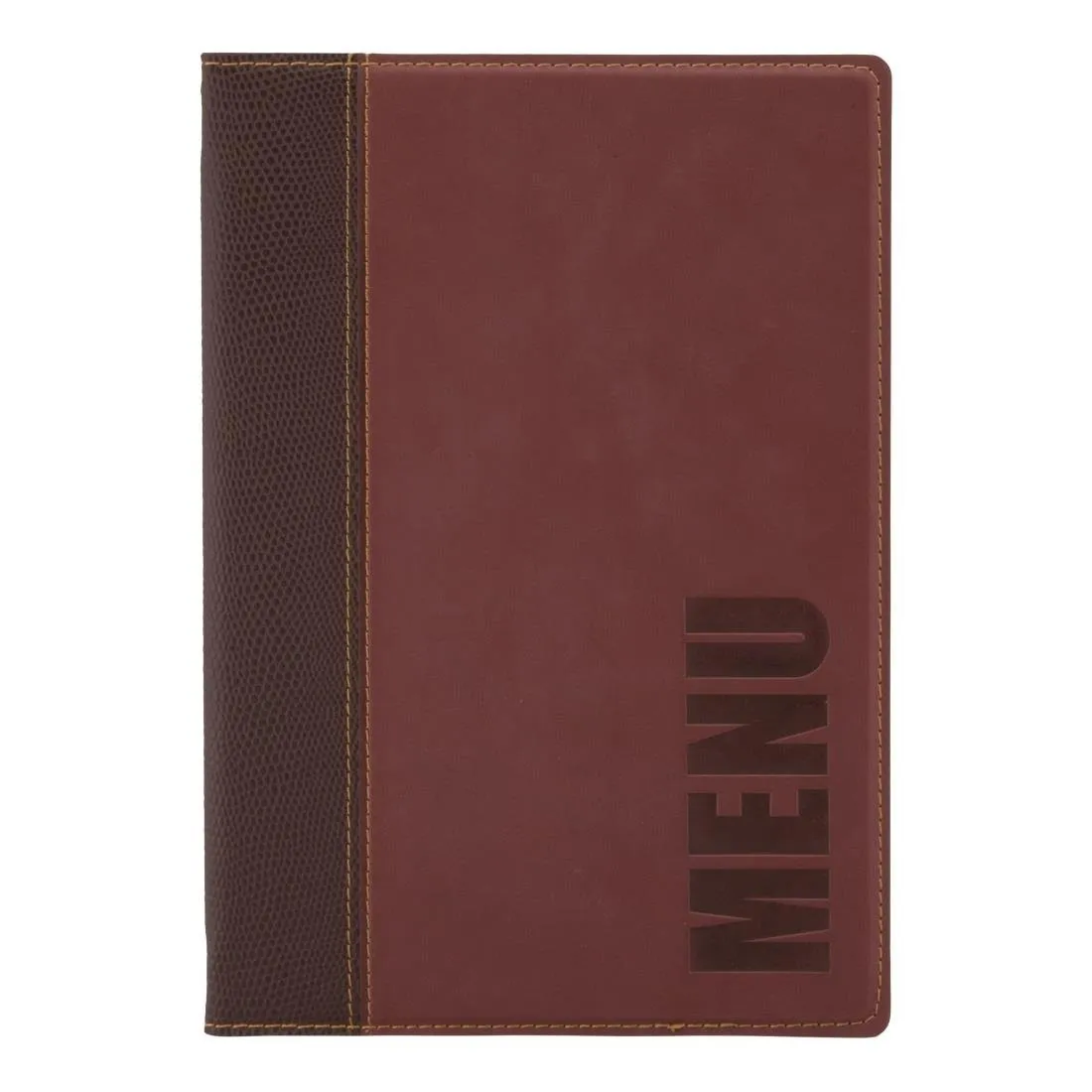 Menu de proteção contemporâneo A5 vermelho escuro