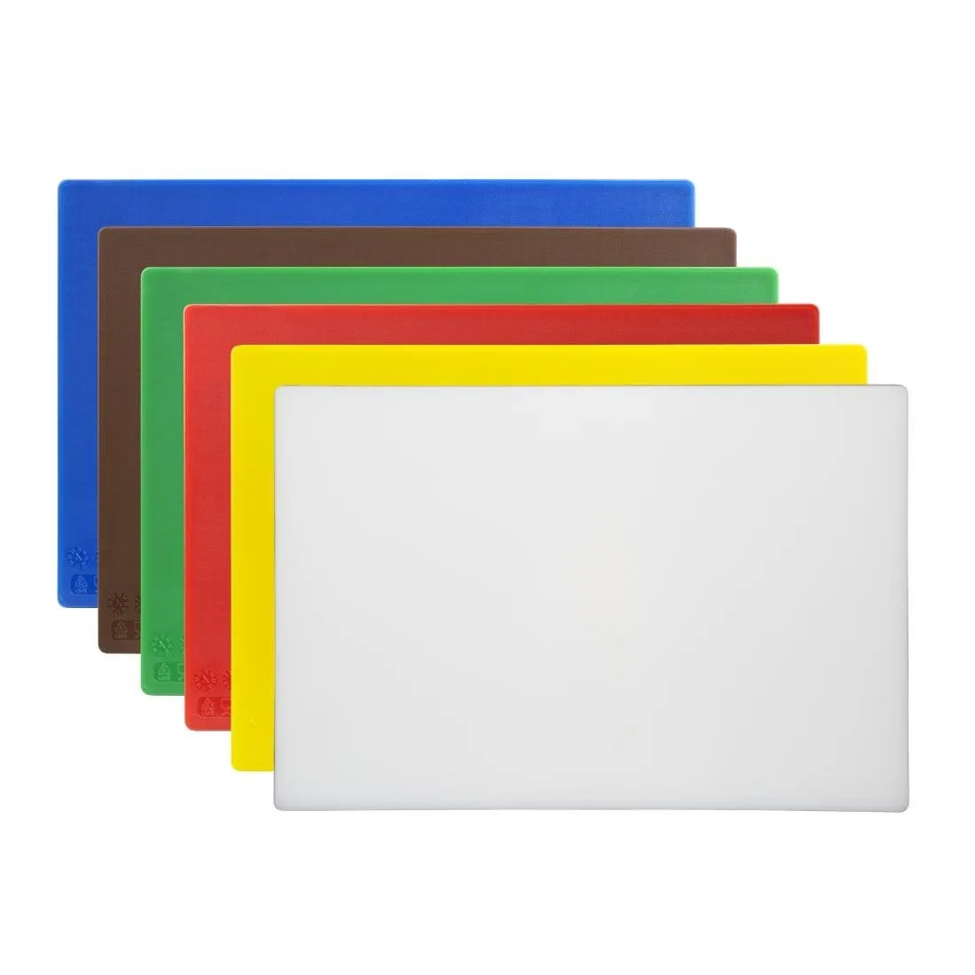 Tábuas de corte antibacterianas - 450 x 300 mm - Espessura 10 mm - Conjunto de 6
