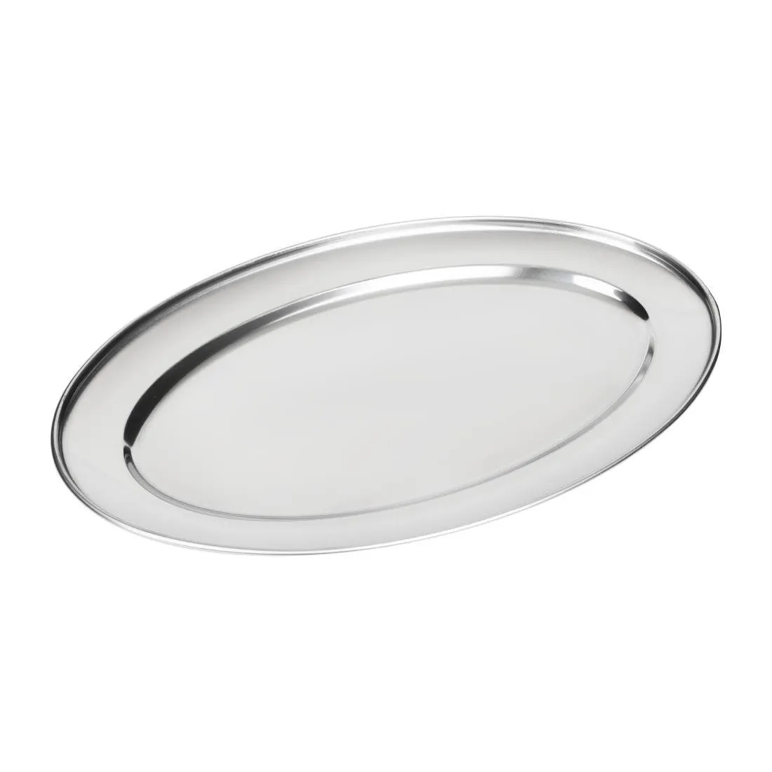 Prato de Serviço Oval em Aço Inoxidável - 660mm
