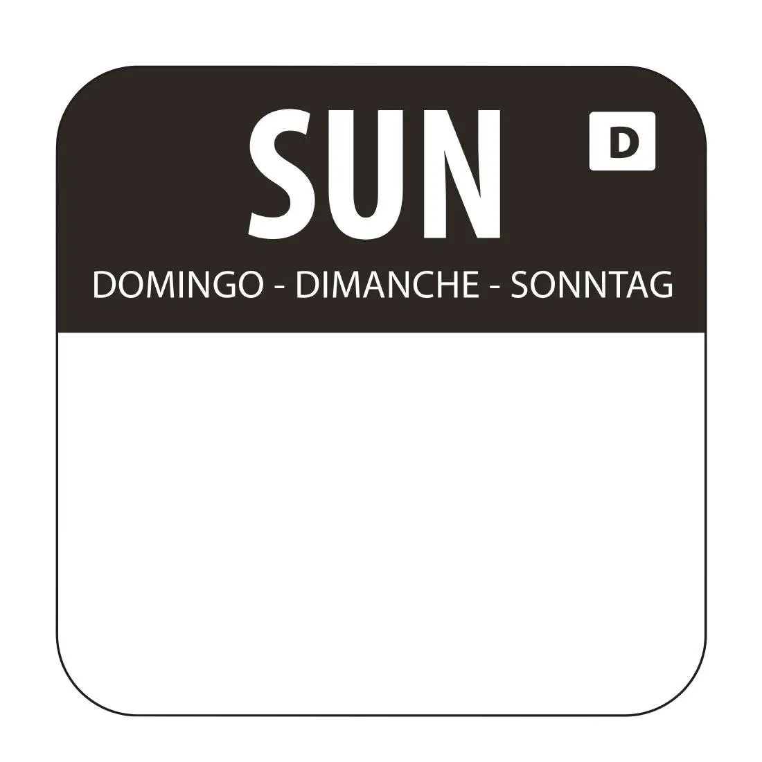 Etiquetas Solúveis para Alimentos "Domingo" - Caixa de 1000