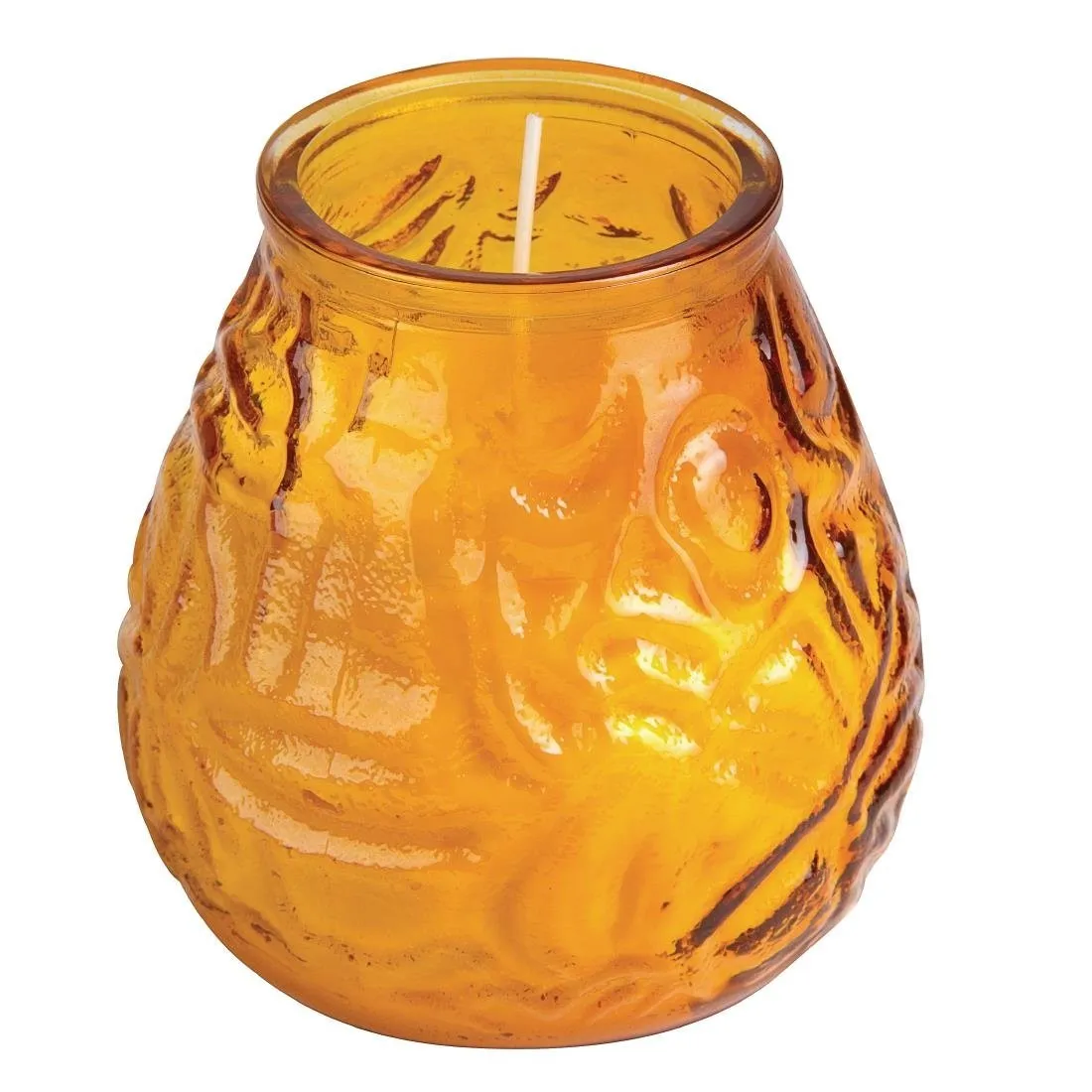 Velas venezianas Bolsius Low Boy âmbar 75 H - Conjunto de 12