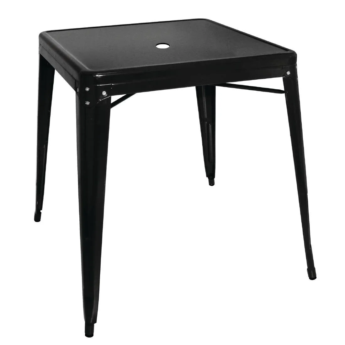 Mesa Bistro Quadrada em Aço Preto – L 668 x P 668 mm