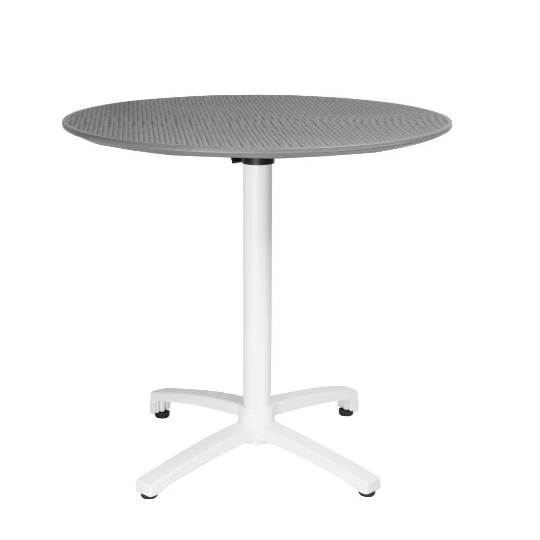 Mesa redonda dobrável em PP - 800 mm - Cinza Escuro