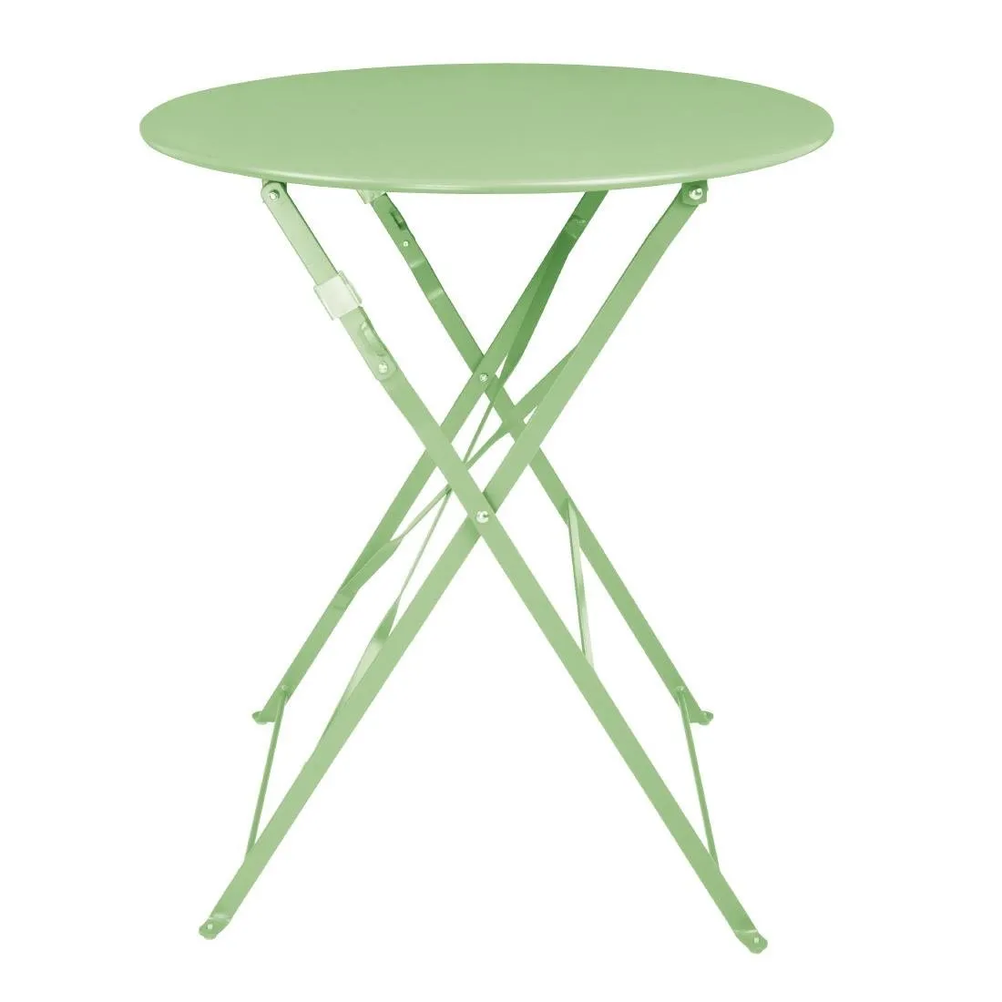 Mesa Quadrada Dobrável em Aço Verde Claro 595 mm