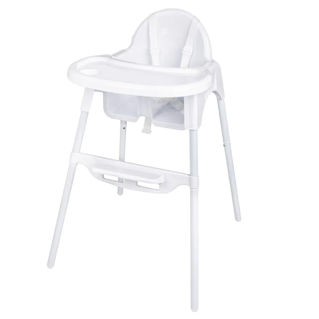 Cadeira Alta para Bebê Branco Brilhante