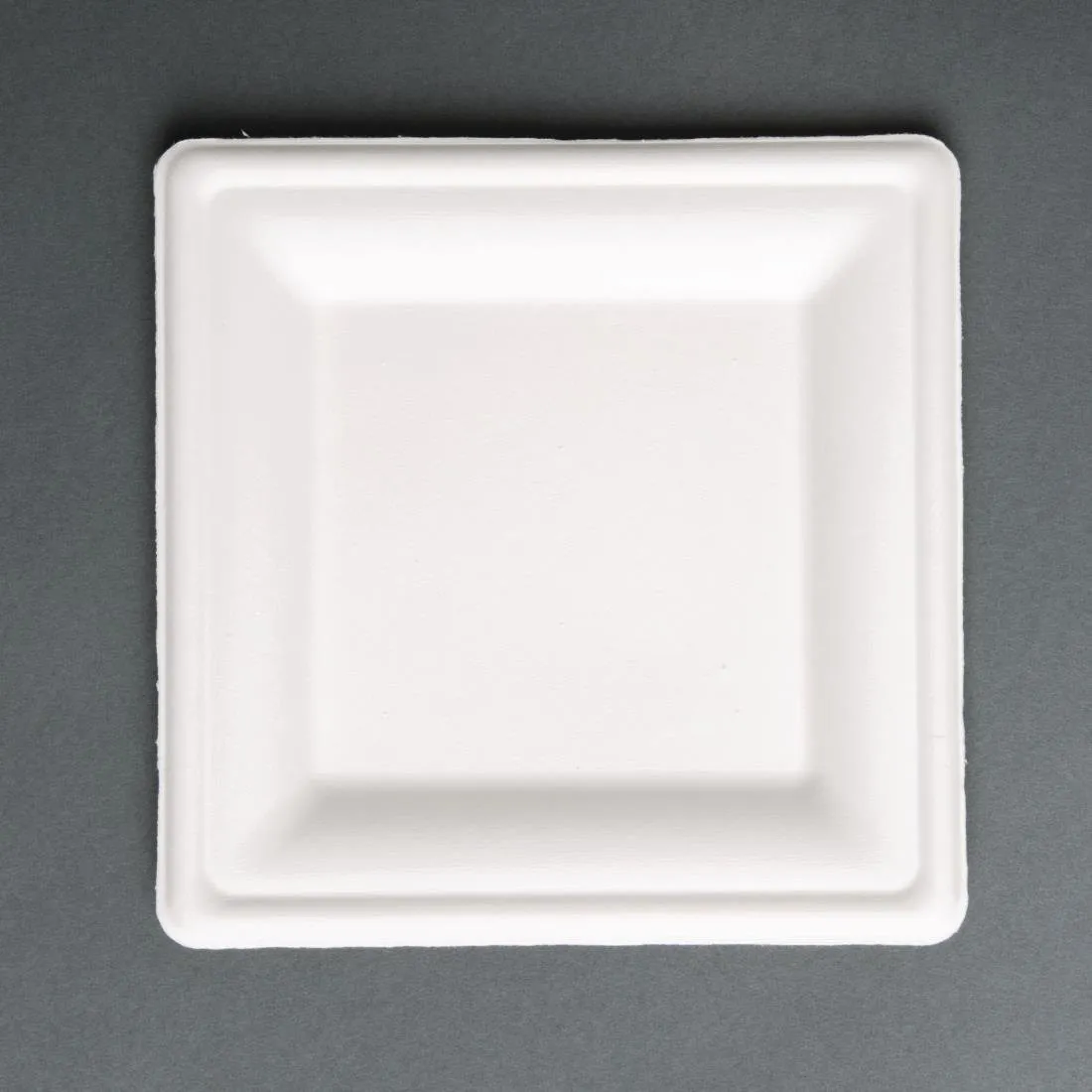 Pratos Quadrados Compostáveis em Bagaço 261 mm - Conjunto de 50