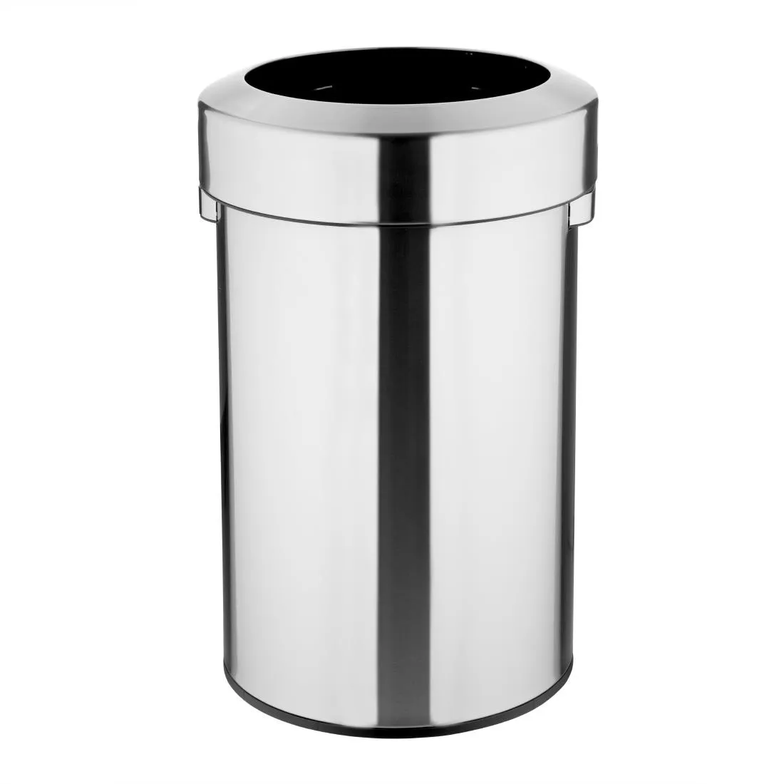 Lixeira de Aço Escovado com Tampa Aberta - 70 L