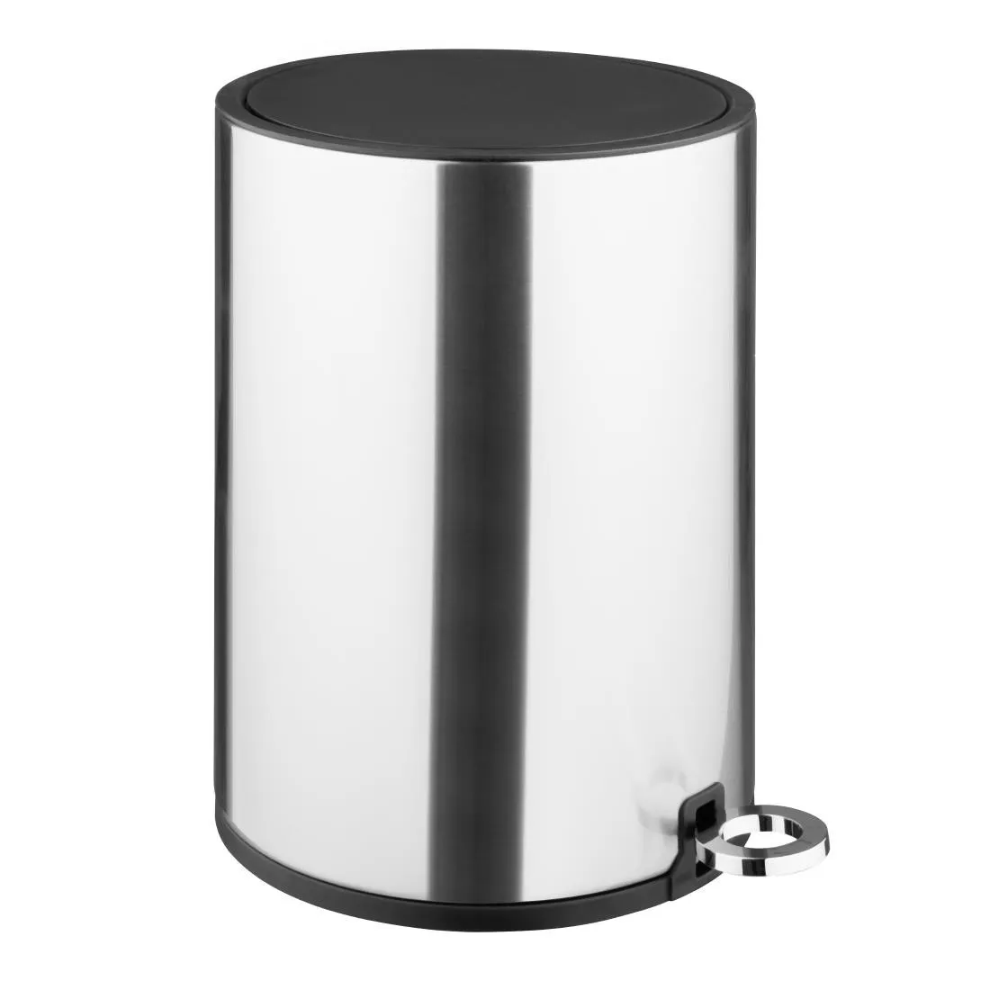Lixeira Redonda com Pedal em Aço Escovado - 6 L