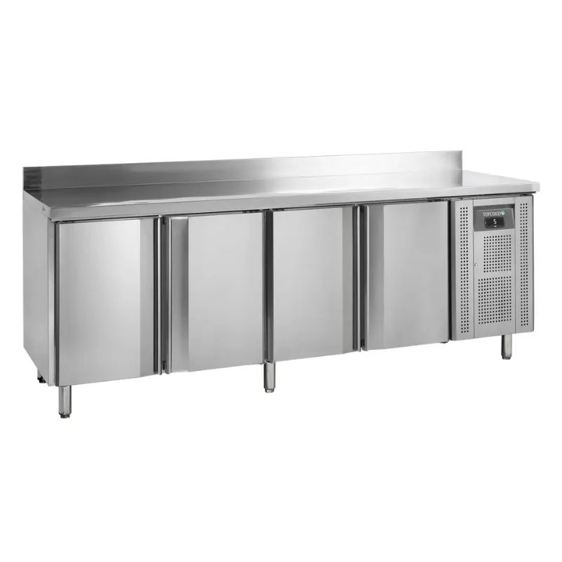 Mesa Refrigerada com Backsplash em Inox - 4 Portas - GN 1/1