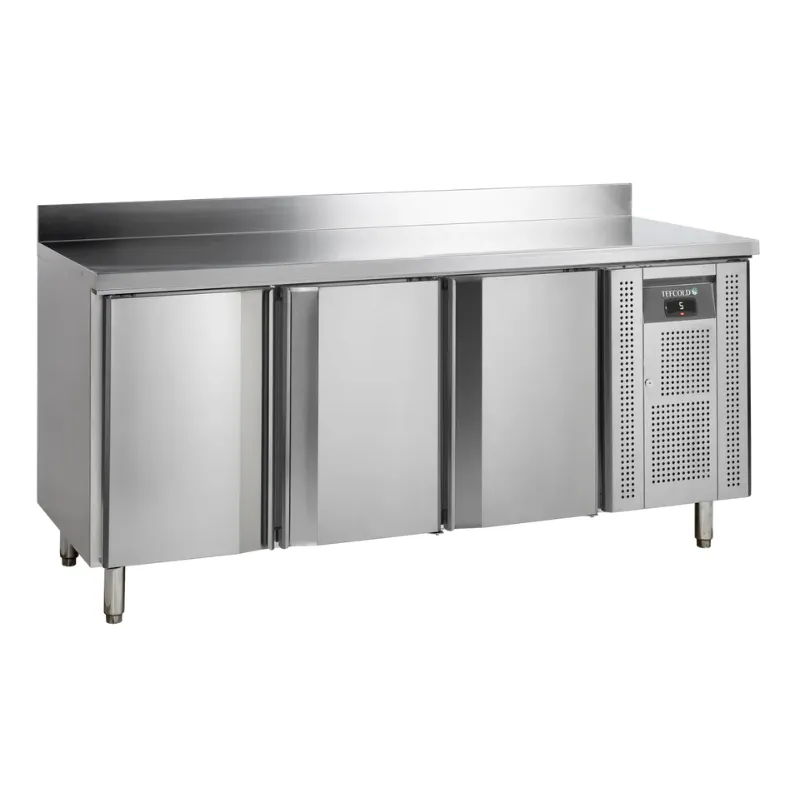 Mesa Refrigerada com Backsplash em Inox - 3 Portas - GN 1/1