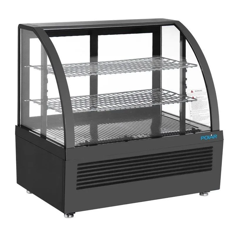 Vitrine Refrigerada de Balcão Preta - 100 L