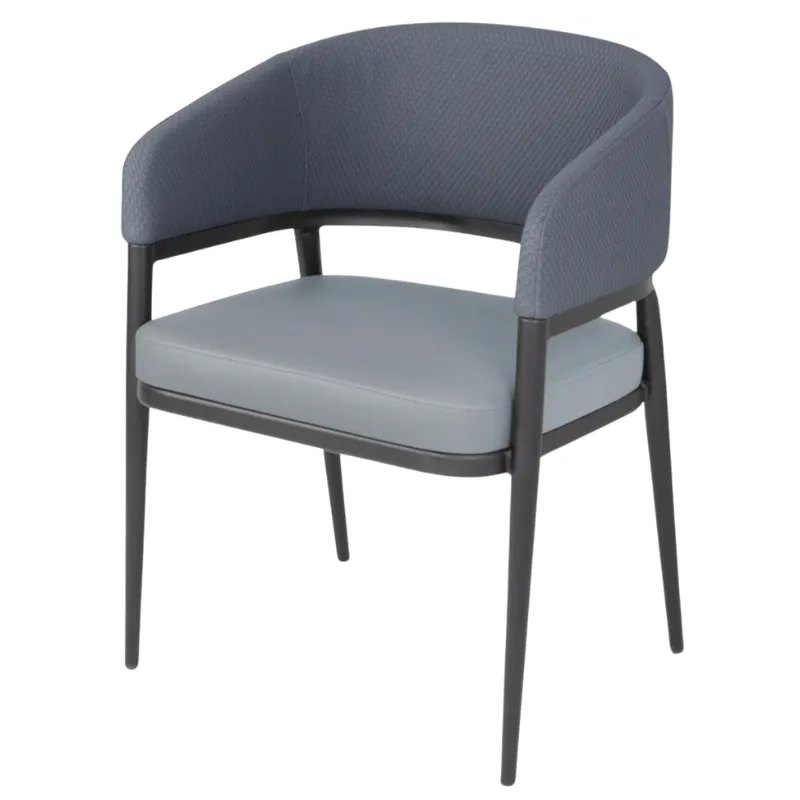 Cadeiras Meridian em PVC Azul - Conjunto de 2