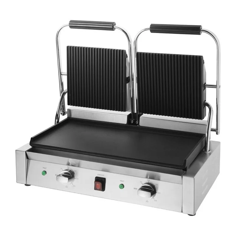 Grill de Contato Duplo Estriado/Liso