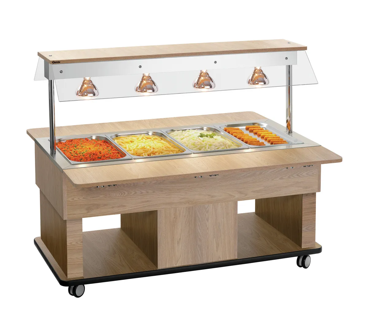 Carro Buffet Quente Infantil - 4 x GN 1/1