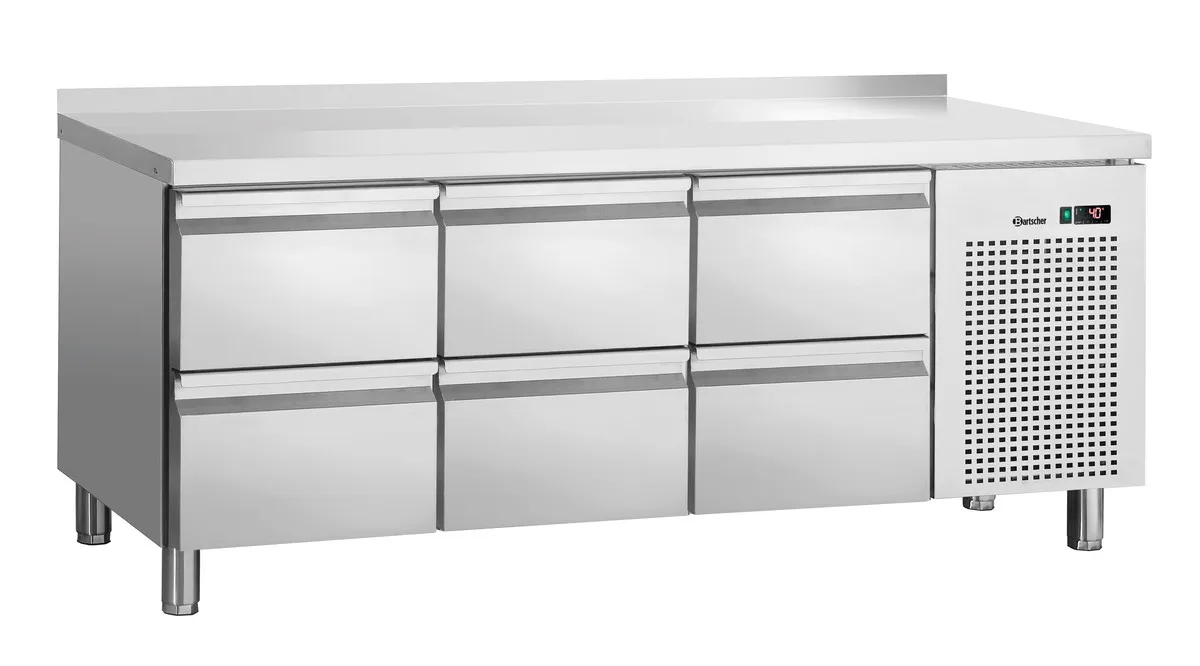 Mesa Refrigerada Positiva 6 Gavetas GN 1/1 com Backsplash