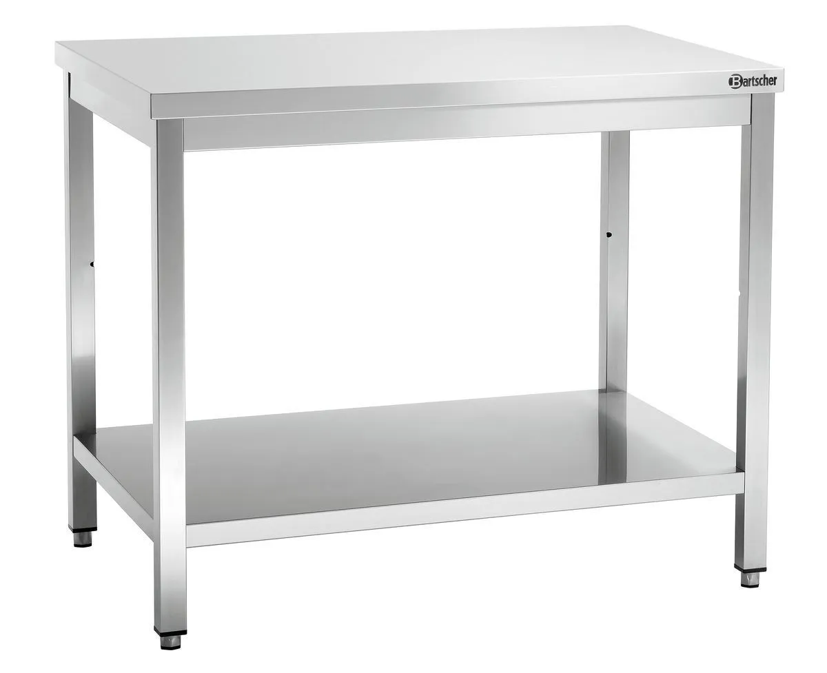 Mesa de Trabalho Inox com Prateleira Baixa - P 700 mm - L 1000 mm