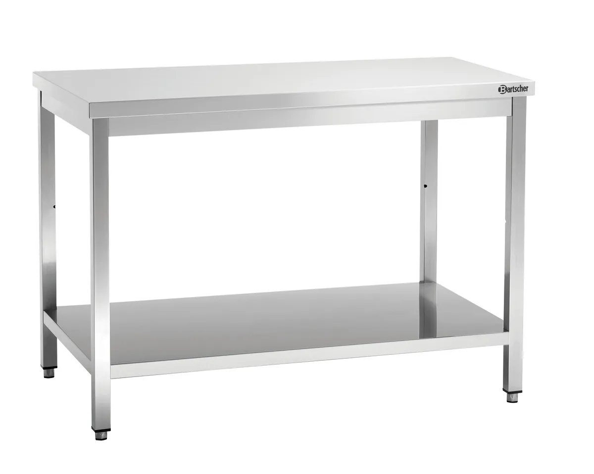 Mesa de Trabalho Inox com Prateleira Baixa - P 700 mm - L 1400 mm