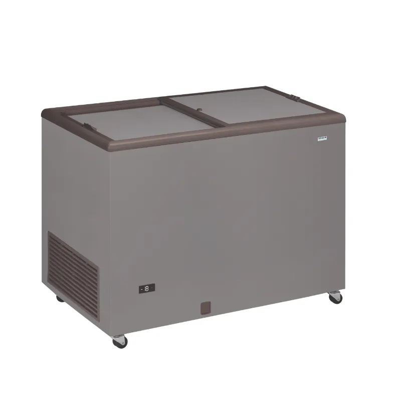 Congelador Baú Profissional Aspecto Inox e Tampa Opaca - 400 L