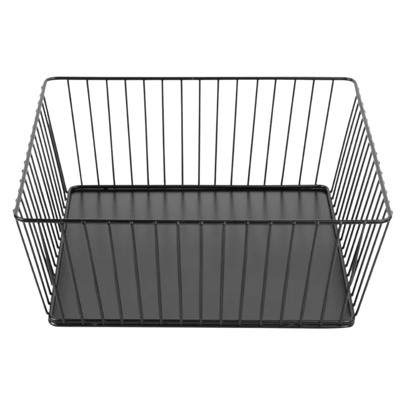 Cesta de Apresentação Quadrada Metálica Preta - 280x280x100 mm