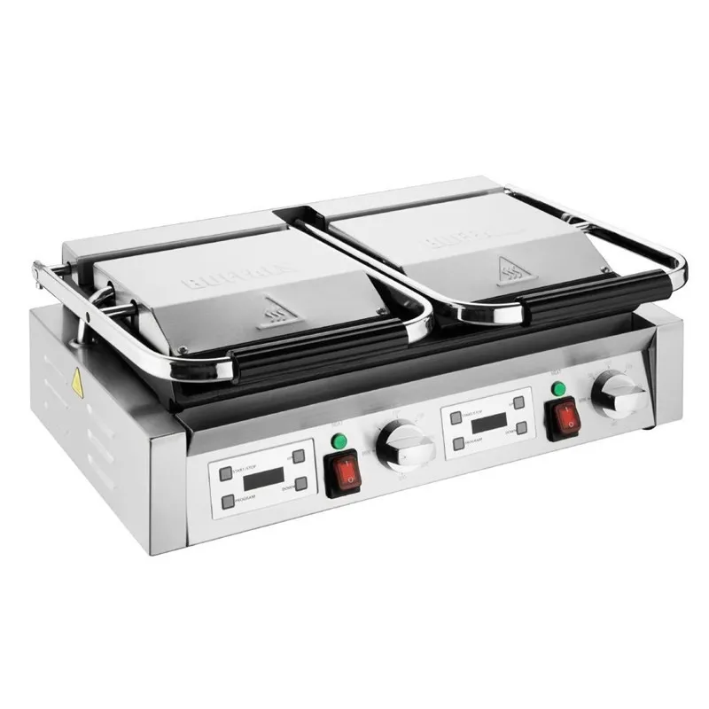 Grill Panini Duplo - Placas Lisas e Ranhuradas