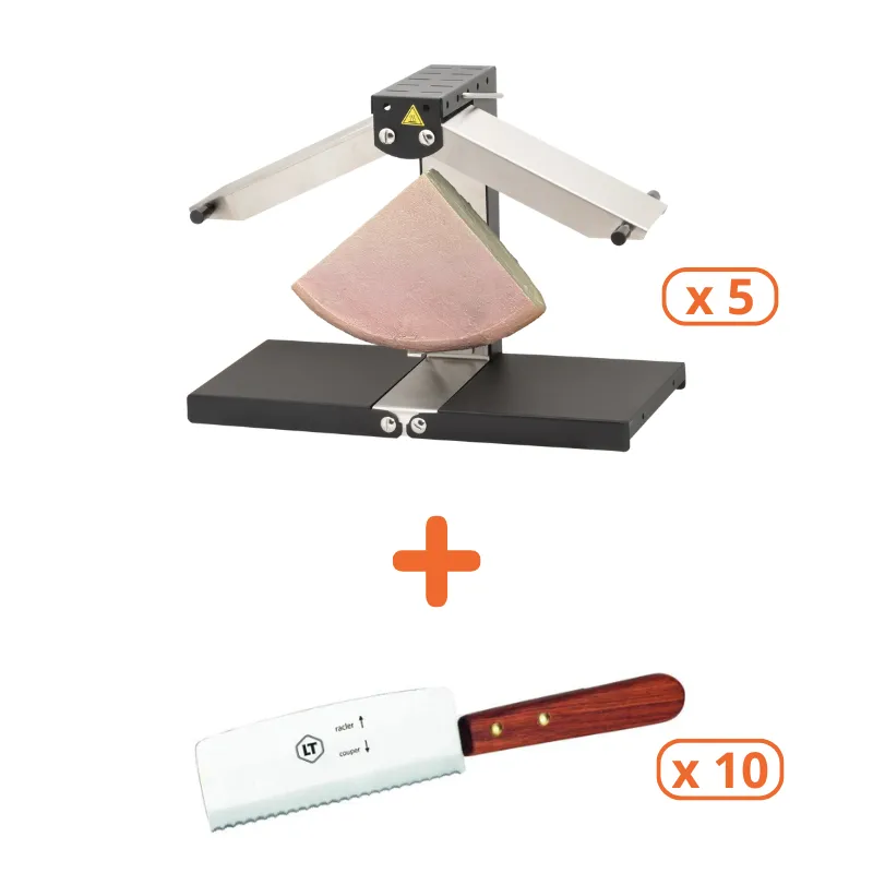 Pacote Brezières Basalte e Facas para Raclette