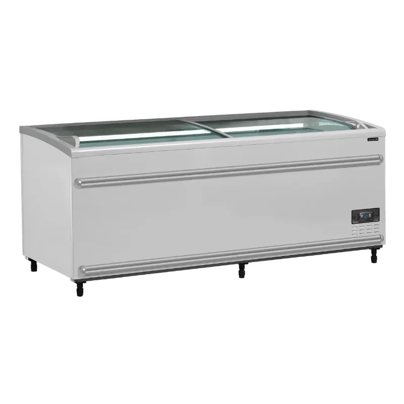 Refrigerador Congelador Tampa de Vidro Curvo - Branco - 500 L