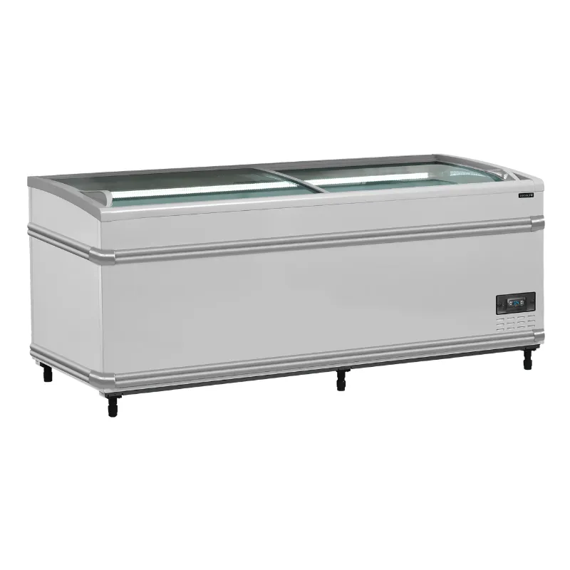 Refrigerador Congelador Tampa de Vidro Curvo - Branco - 500 L