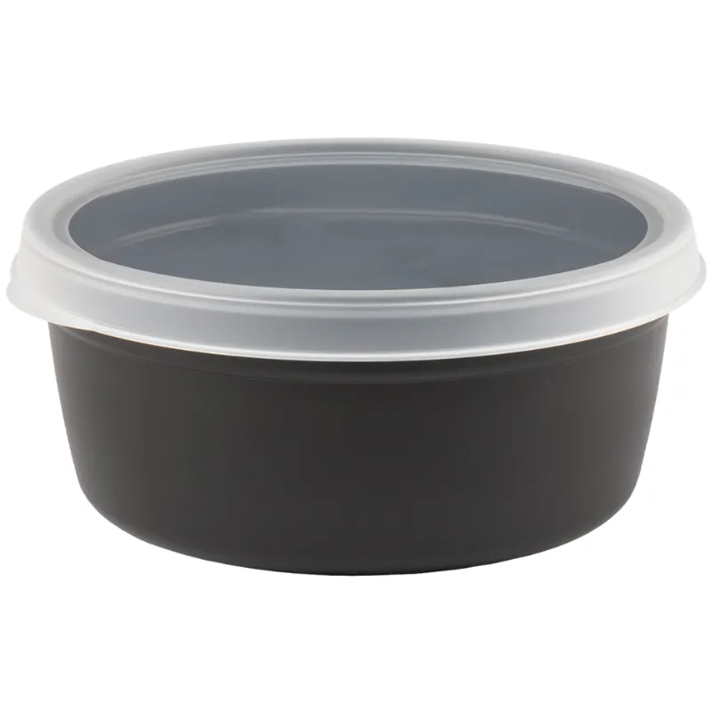 Caixa Hermética Redonda com Tampa - 1,2 L - Conjunto de 10