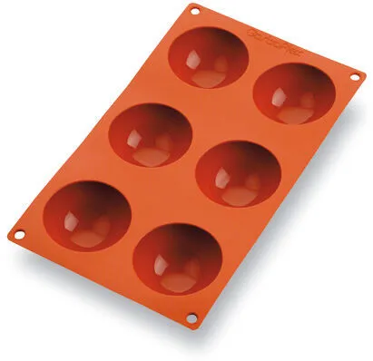 Molde de Silicone em Meia-Esfera - 6 Cavidades - ⌀ 70 mm