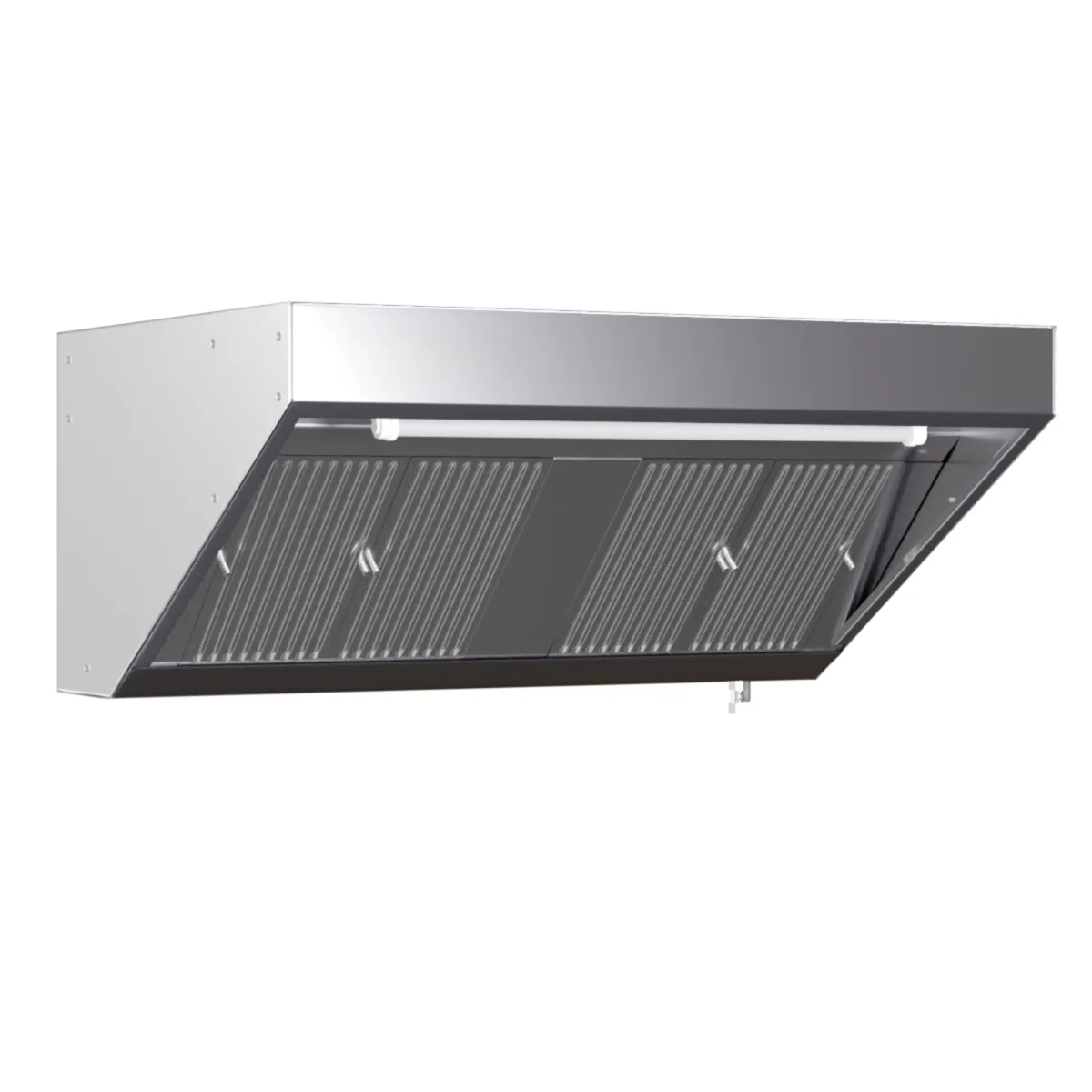 Exaustor Snack Profundidade 900 com LED e Sem Motor - Comprimento 1200