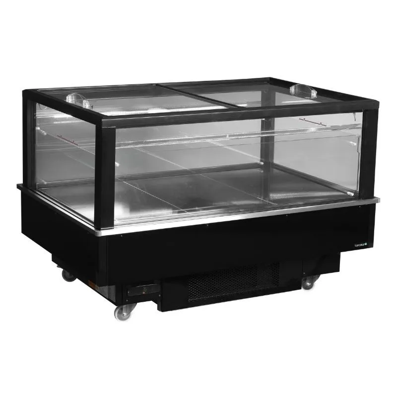 Refrigerador Congelador Tampa de Vidro Preto - 320 L