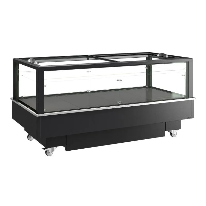 Refrigerador Congelador Tampa de Vidro Preto - 427 L