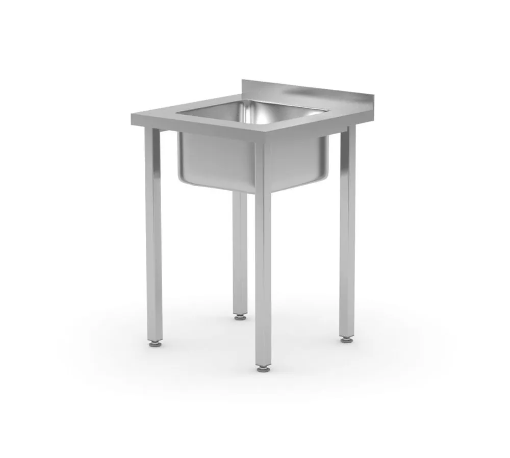 Bancada com 1 Cuba ao Centro Kitchen Line - P 600 x L 600 mm