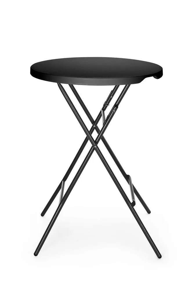 Mange-Debout Dobrável Preto - ø 800 mm