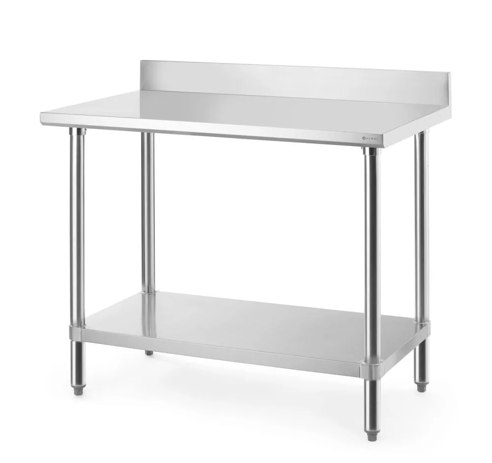 Mesa de Trabalho com Backsplash e Prateleira - L 1000 mm