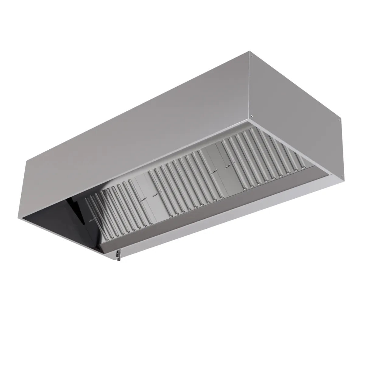 Exaustor cúbico de 1100 de profundidade com LED e sem motor - Comprimento 3000