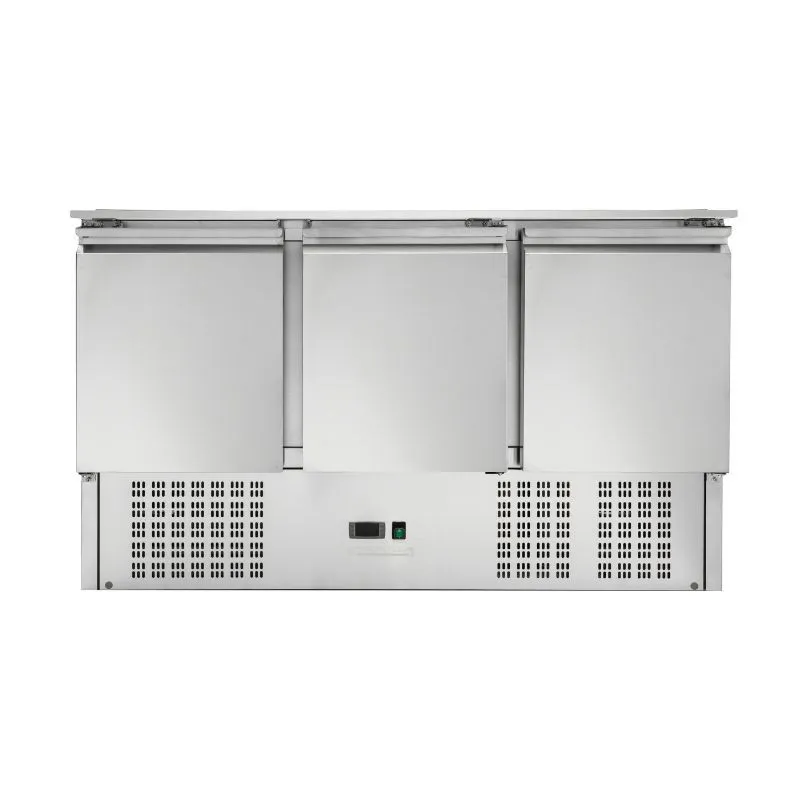 Saladette Compacta 3 Portas - Com Tampa Deslizante - 4 Cubas GN 1/1 - Recondicionado