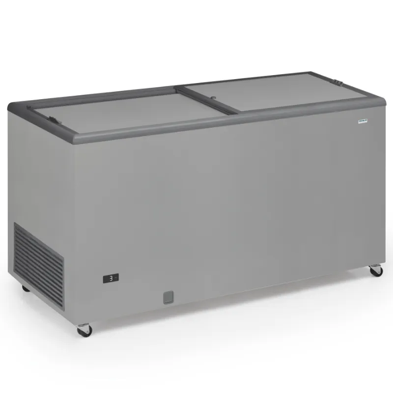 Congelador Baú Profissional Aspecto Inox e Tampa Opaca - 500 L - Recondicionado