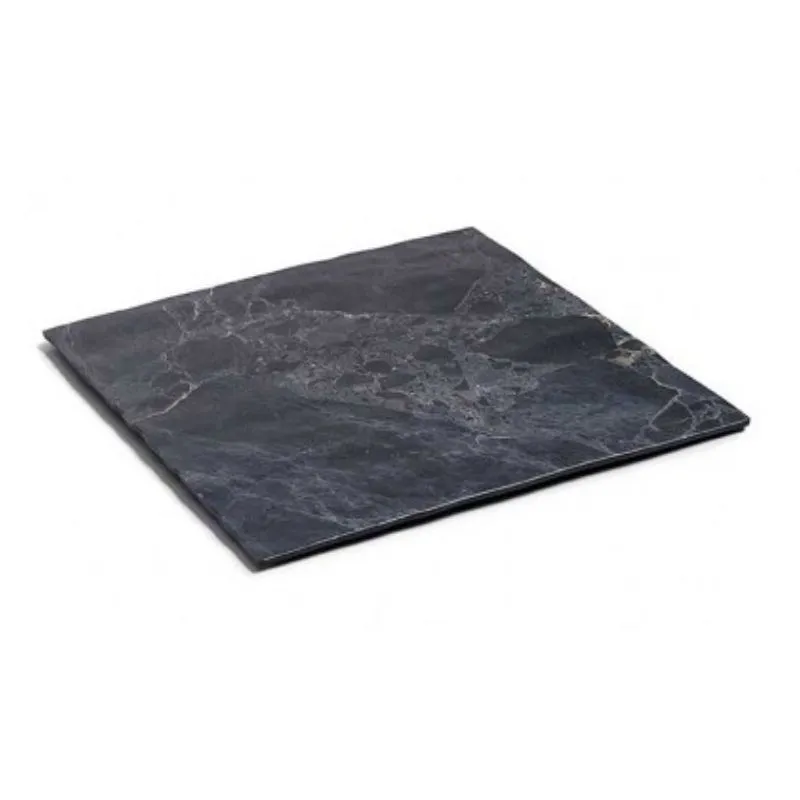 Prato Quadrado "Stone" Em Melamina - 285 X 285 Mm
