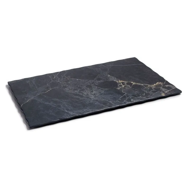 Prato retangular "Stone" em melamina - 430 x 285 mm