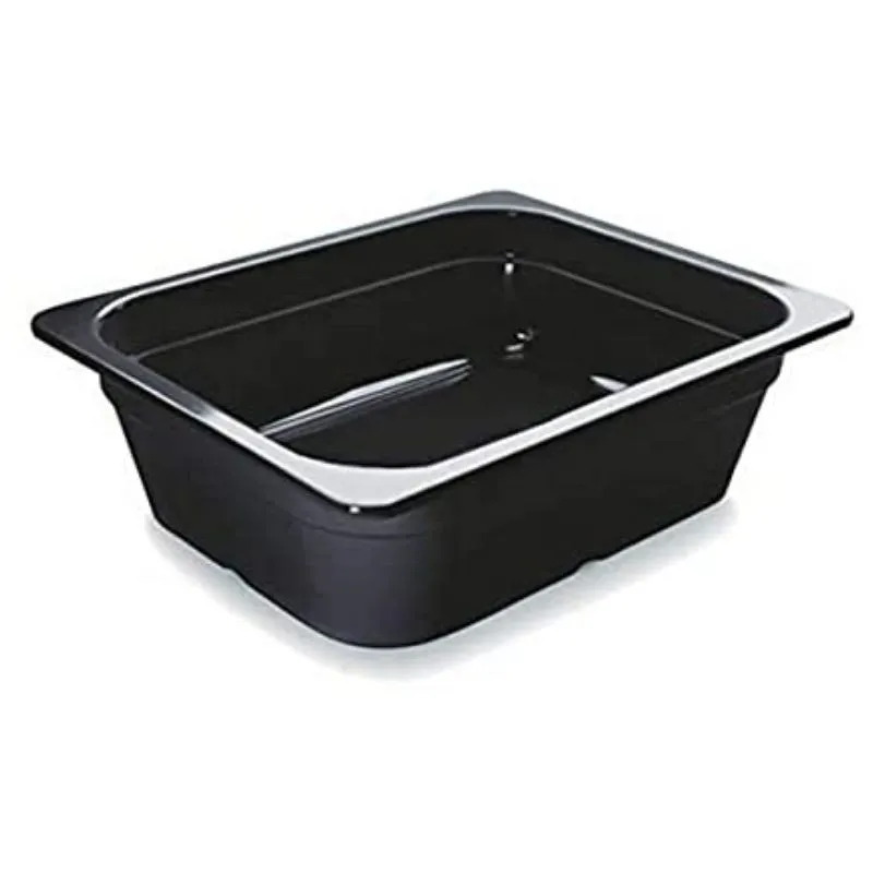 Bac Gastro GN 1/2 Preto Melamina - Profundidade 100 mm - 8 L