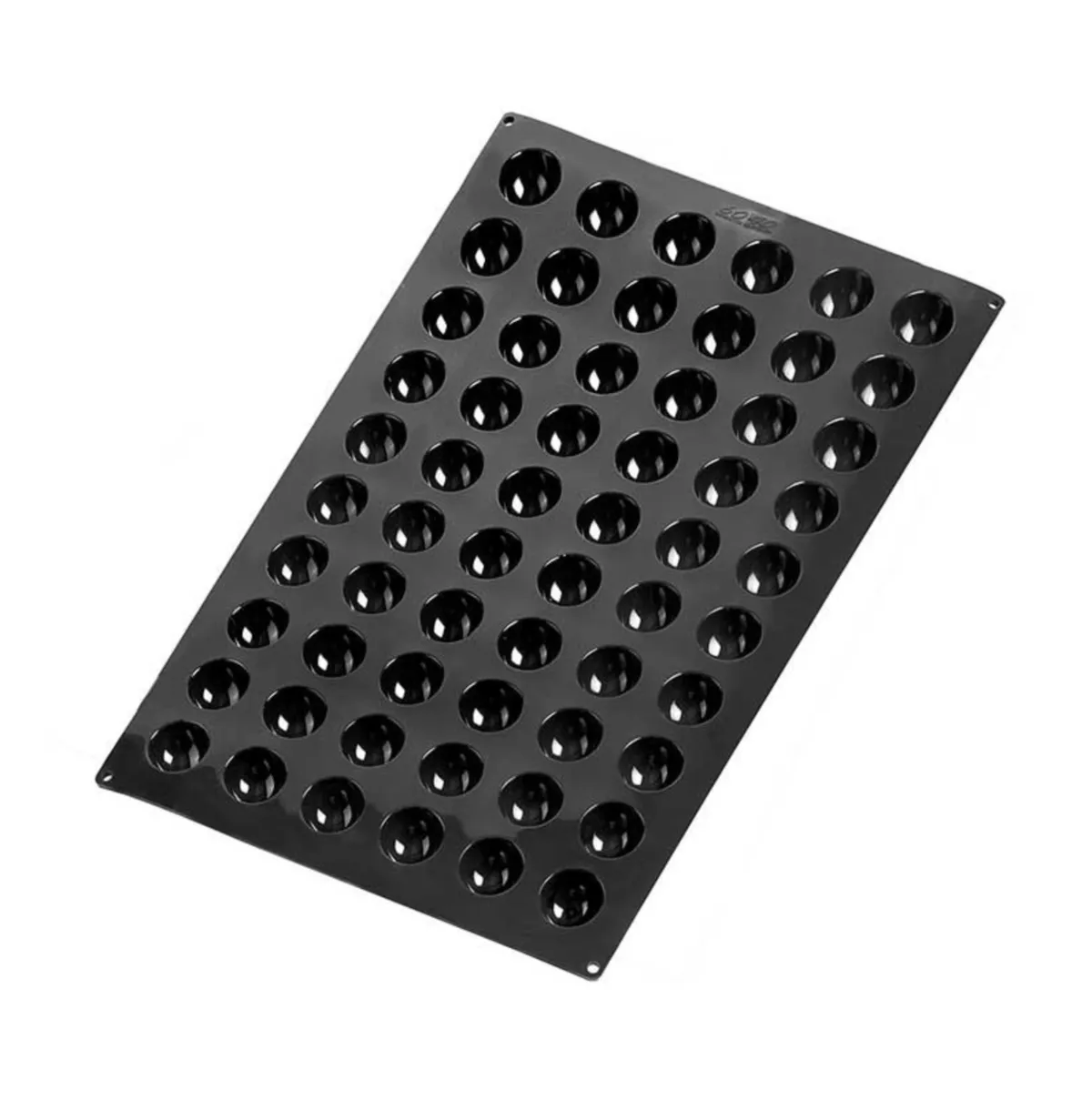 Forma de Silicone para Bolos em Forma de Meia-Esfera - 60 Peças