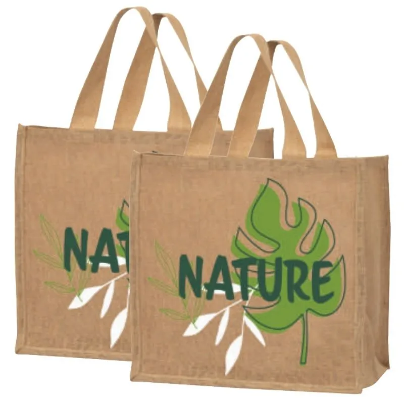 Sac Cabas en Jute "Nature" - Grand Format - Lot de 25