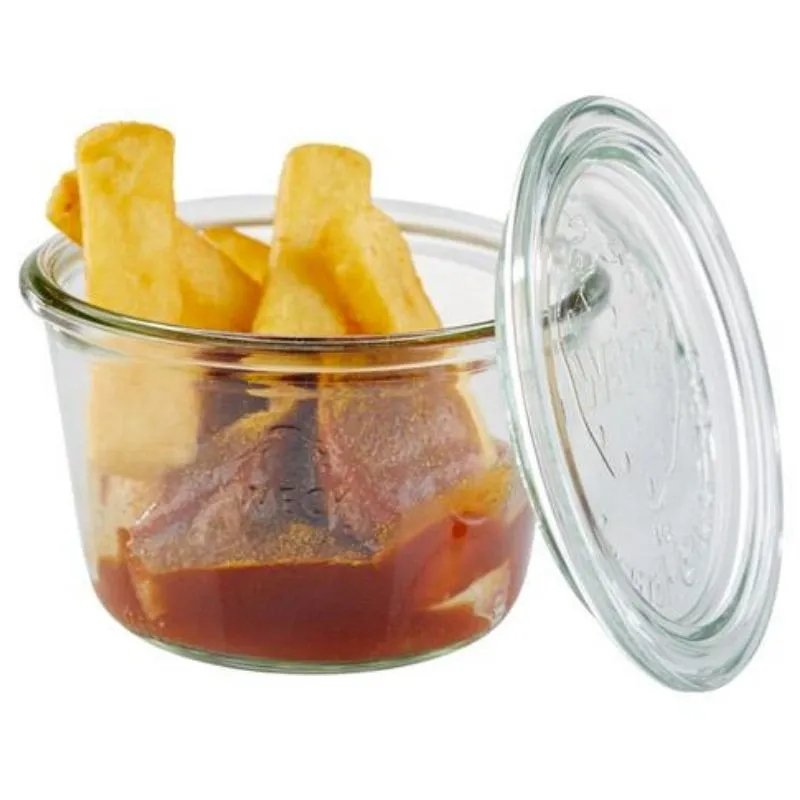 Copo de Degustação Weck em Vidro com Tampa - 370 ml - Conjunto de 3