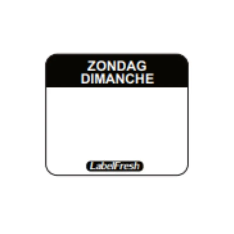 Etiqueta de Rastreabilidade Label FreshEasy - Domingo - 30 x 25 mm - Pacote com 1000