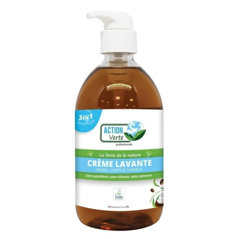 Creme de Limpeza para Mãos, Corpo e Cabelo - Perfume de Coco - 500 ml