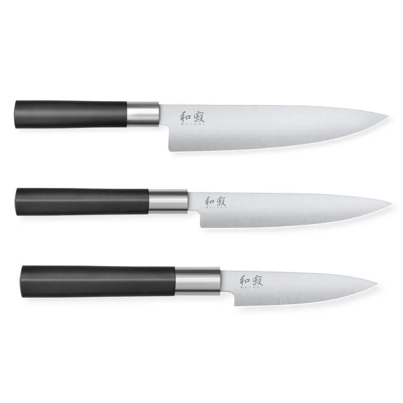 Conjunto de 3 Facas Wasabi Black - Escritório Universal e Chef