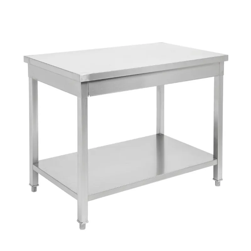Mesa Inox com Prateleira - P 600 mm - L 1000 mm